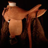 Maker Keith Valley - Rough out Dorrance Wade saddle - Stainless Steel hardware - Hamley Flat Plate 7/8ths riggin - Gullet - 7 1/2 inch Hight by 6 1/4 inch Width (front) with 4 - Guadalajara Horn - North West Quarter horse bars - Seat 15 1/2 inch finished - Cantle 12 1/2 inch wide by 4 inch high with Cheyenne Roll - 1 3/4 inch